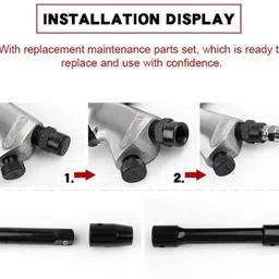 kourevon 7000RPM powerful capacity 10 pcs Sockets. Set of 15. Torque-340 Nm/627 Ft-lb Pneumatic Impact Wrench image 5