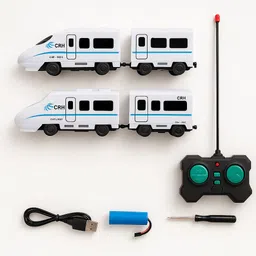 bizdom Power Metro 65 cm Remote Control Toy – 4 Coach Light & Sound Train-picture-10