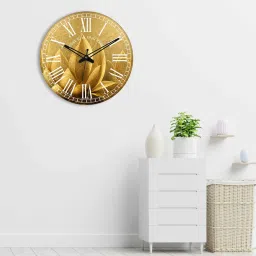 olive tree Titan Yellow Engineered Wood Wall Clock image 1