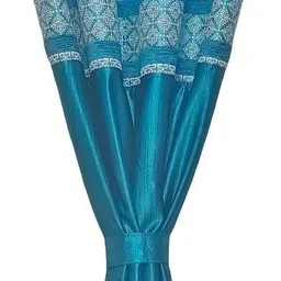 cozy leaf 152 cm (5 ft) Window Polyester Semi Transparent Curtain (Pack Of 2) image 4