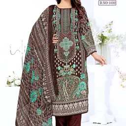 vijay deep silk mill Unstitched Crepe Salwar Suit Material Printed-picture-28