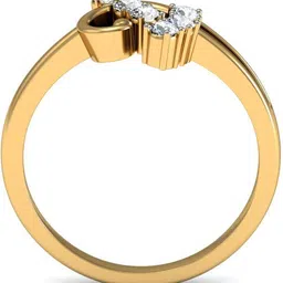 avsar AVR489YB 14kt Cubic Zirconia Yellow Gold ring image 3