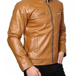 lapataclub Men Solid Leather Jacket image 3