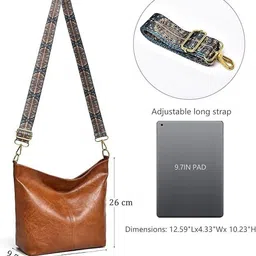 dakota Brown, White, Brown Women Sling Bag SKU05 image 4