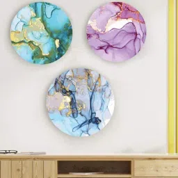 Round Multicolour Richness Of The Marble Canvas Set Of 3 Art Print By The Artment-picture-36