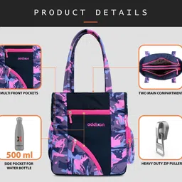 addixon Women Blue, Purple Shoulder Bag - Extra Spacious image 3