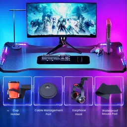 dowinx LS-GD-LED48BK Engineered Wood Multipurpose Table image 3