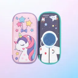 k3nterprises Pack of 2 EVA Pouch Unicorn Astro unicorn , astronaut space Art EVA Pencil Boxes-picture-13