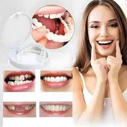 ms world Snap-On Teeth Veneers for Women & Men - Instant Smile Transformation Teeth Wipe image 2