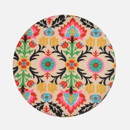 riance creations Leaf Print Seating Stool In Multi Color image 5