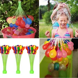 da novira Solid Automatic Fill And Tie Magic Water Balloons For Holi (Pack of 3(111 Balloons)37 Magic Balloon image 3
