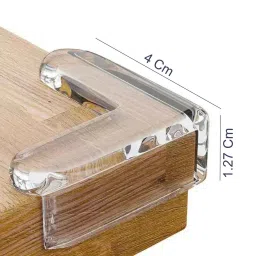 wens 4 Pcs Table Edge Protectors Silicone Flexible Transparent Soft Table Corner Guards image 2