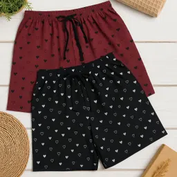 tapasya fashion Pack of 2 Printed Women Multicolor Regular Shorts-picture-18