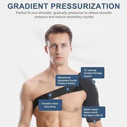 serplex Shoulder Brace Support for Men and Women Adjustable Compression Relief Wrap Shoulder Support image 3