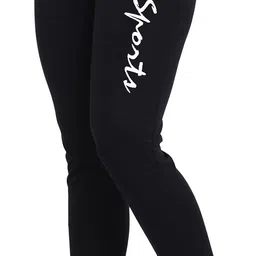 zazbi Women Solid Black Track Pants image 1