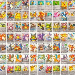 arniyavala Waterproof 55 pcs Silver Pokemon TCG Card Box V Series Vmax Gx Playing Card image 2