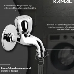 kamal Washing Machine Bib Cock - Crystal (CRL-3017) Bib Tap Faucet-picture-20