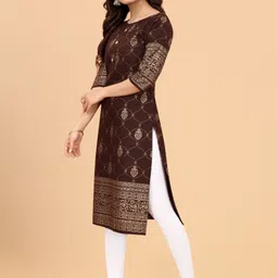 ketaki fashion Women Printed Cotton Blend Straight Kurta image 4