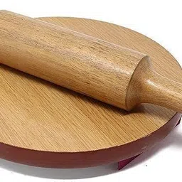hrd enterprises Chakla Belan Roti Maker (9 Inch) Wooden Pure Chakla Belan Combo for Kitchen. Rolling Pin & Board-picture-21