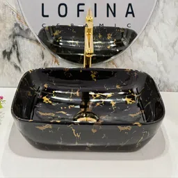 lofina ceramic Premium Ceramic BASIN Which Gives Look To your Home Table Top Wash Basin AI1015 DESIGNER COUNTER WASH BASIN GLOSSY finish Table Top Basin image 3