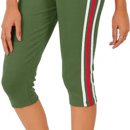 just live fashion Women Dark Green Capri-picture-24
