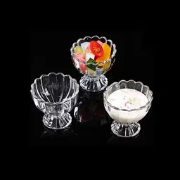sidha Glass Dessert Bowl Dessert Bowls, Ice Cream Cup, Pudding Custard Salad Serving Bowl image 5