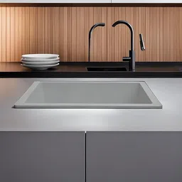 sumra g Quartz Single Bowl Phantom Granite Sink for Kitchen And Pvc Waste Pipe-Flushmount/Undermount (16 x 18 x 9) Vessel Sink image 2