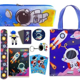 kettoby Space Stationery Combo Set for Kids Astronaut Return Gift Set School Supplies space Art Polyester Pencil Box image 1