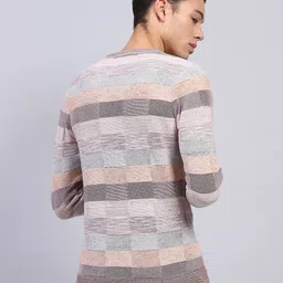monte carlo Men Striped Round Neck Multicolor Sweater image 4