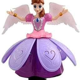 looknlvesports High Quality Dancing Baby Doll Elsa Anna Doll |Wings Action Figure Rotating Light Music Model Dolls For Kids Learning & Educational Toy image 1