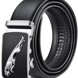 cyan collection Men Casual, Formal, Party, Evening Black Artificial Leather Belt image 1