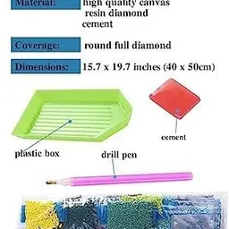 trexee 40*50cm 5D Diamond Painting Kit Diy Painting by Number Kits for Adults & Kids Canvas 16 inch x 12 inch Painting image 2