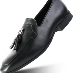 Monkstory Tassel Loafers with Rose-Gold Bit – Black Loafers For Men-picture-34