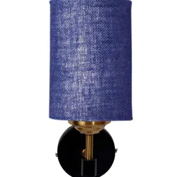 new era Antique Gold Wall Lamp with Maroon Jute shade image 4