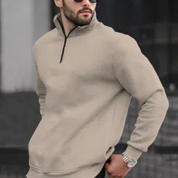 tripr Men Full Sleeve Solid Sweatshirt image 3