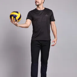 dpassion Men Solid Dark Blue Track Pants image 3