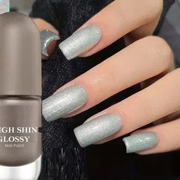 Mirrror Effect Silvery nail polish-Long Stay & Quick Dry Silvery-image-5