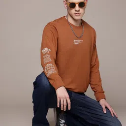 roadster Men Full Sleeve Printed Sweatshirt image 3