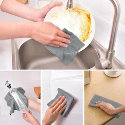 buyzie Microfiber Cleaning Cloth Roll Reusable,Washable for Home,Kitchen, Everyday Use Wet and Dry Microfiber Cleaning Cloth image 5