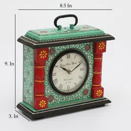 vedas Emma Mango Wood Multicolour Modern Wall Clock image 2