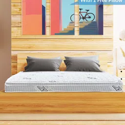 gilson Platinum Orthopedic Euro Top 8 Inch Memory Foam With Spring Single Size Mattress (With 1 Free Pillow) image 1