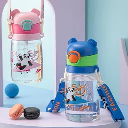 x pulse Cute Cartoon Kids Water Bottle with Strap Leak-Proof BPA-Free Sipper Bottle 550 ml Water Bottle-picture-17