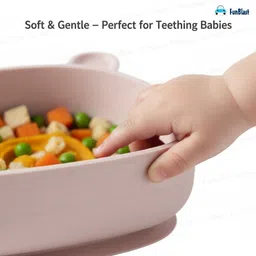 funblast Silicone Suction Bowl for Babies | Safe BPA-Free Feeding Bowl - Silicone image 3