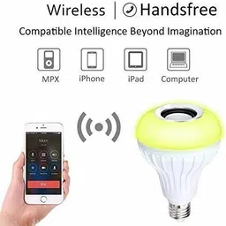 SGE Led Bulb with Bluetooth Speaker Music Light Bulb RGB Light Ball Bulb Colorful Lamp with Remote Control for Home, Bedroom, Living Room, Party etc.... Smart Bulb image 5