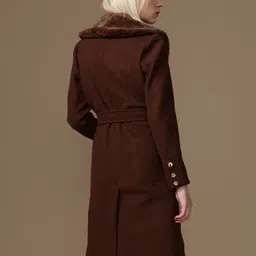 kazo Polyester Solid Coat For Women image 4