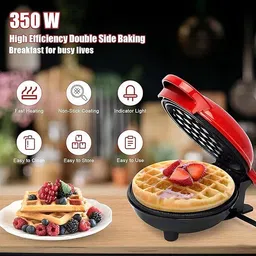 modeuub 350W Mini Waffle Maker Waffle Maker image 4