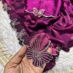 the white rabbit Solid/Plain, Self Design Bollywood Jimmy choo Saree-picture-28