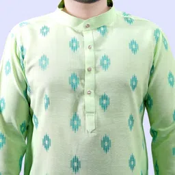 hanumant creation Men Cotton Blend Kurta Pyjama Set image 4