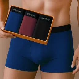 dasens Pack of 3 Solid Men Trunk image 1