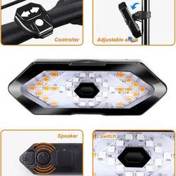 fcc racing Bicycle Tail Light Turn ,5 Modes- Wireless Remote Control Rear Indicator Light LED Rear Break Light image 2